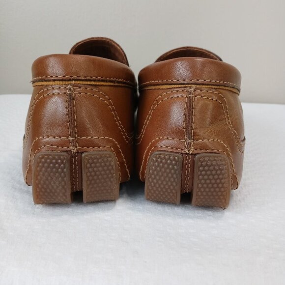 CLARKS MARKMAN SEAM DRIVING MOCASSINS MENS, SIZE 8.5, TAN - Picture 9 of 10